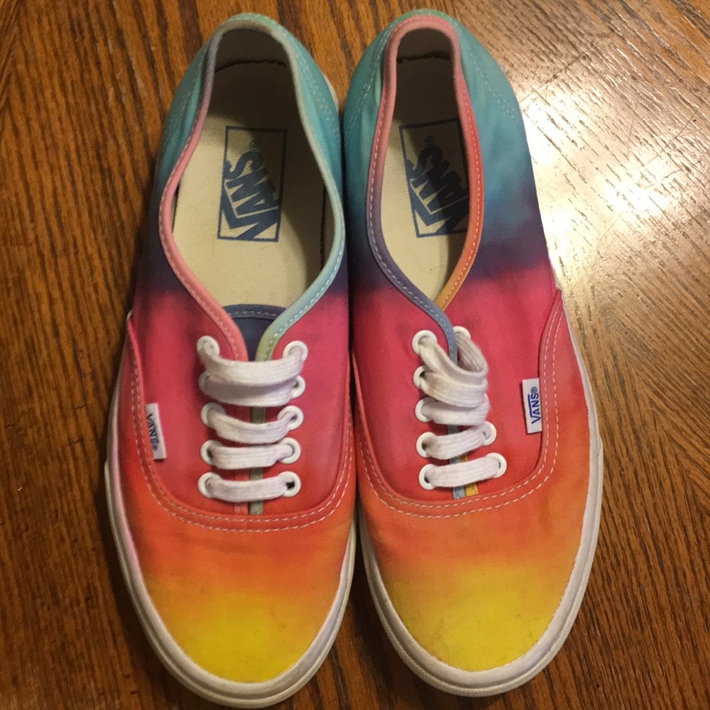 Rainbow Tie-Dye Vans Sneakers